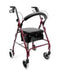 Karman Healthcare R-4600 Lightweight Standard Rollator with Padded Seat and Backrest R-4600-BL