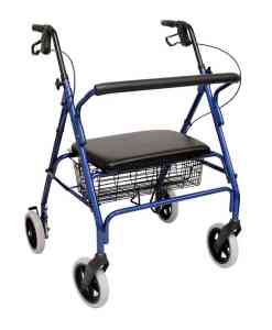 Karman Healthcare R-4700 Extra Wide Bariatric Rollator with Padded Flip-down Seat, Steel, 24 lbs. R-4700-BL