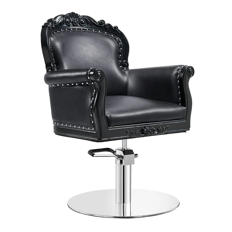 Dream In Reality Black Laurence Vintage Salon Chair DIR 1555