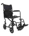 Karman Healthcare T-2017 23 lbs. Steel Black Transport Chair with Removable Footrest T-2017