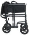 Karman Healthcare T-2700 Black Transport Wheelchair with Removable Armrest and Footrest