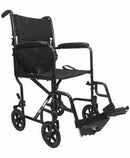 Karman Healthcare LT-2017 19 lbs. Lightweight Transport Chair with Removable Footrest in Black LT-2017-BK