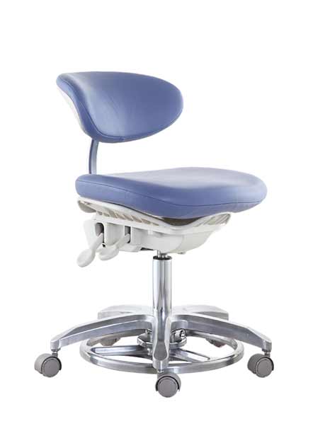 Graham Field SURGICAL STOOL W/BACKREST FOOT OPERATED 7408-B-AL