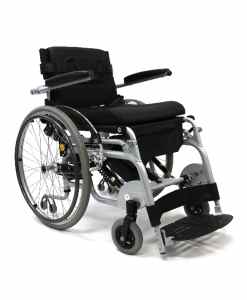 Karman Healthcare XO-101 Manual Push-Power Assist Stand Wheelchair Arctic Silver XO-101